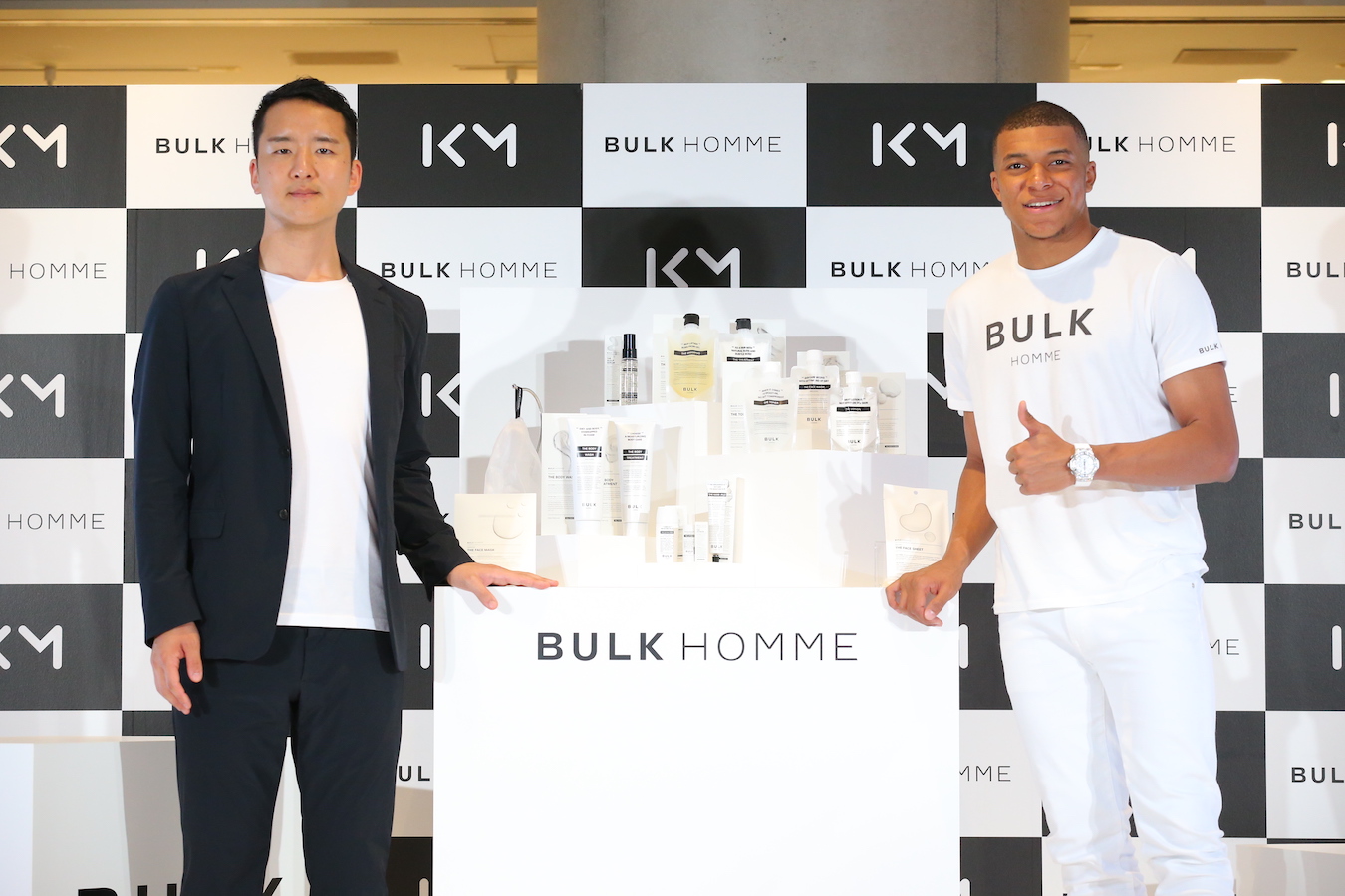 Mbappé and BULK HOMME CEO Takuya Noguchi