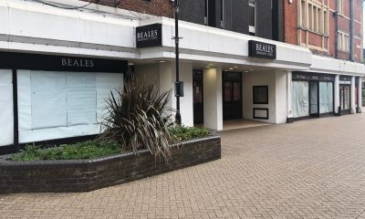 Closed retailer Beales on Bedford High Street. High Streets are in danger.