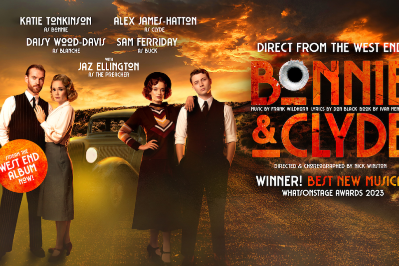 Winner of Best New Musical (What’sOnStage Awards 2023), Bonnie & Clyde comes to Milton Keynes from Tue 18 – Sat 22 Jun as part of its first-ever UK & Ireland Tour.